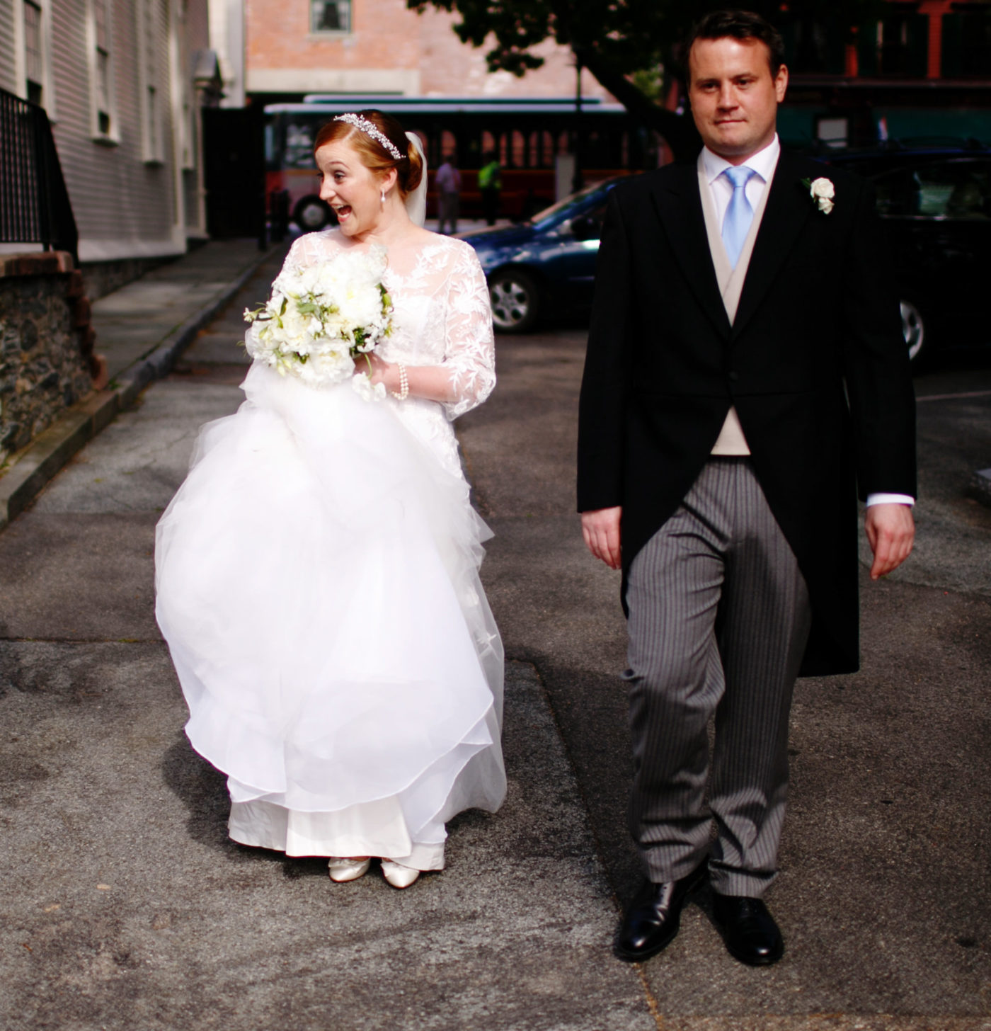 A Summer Wedding at Trinity Church, Newport RI. And all permeated with a British flair!